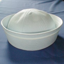画像1: 盛夏服と共布の帽子（水色）
