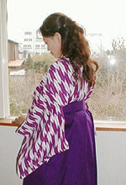 画像3: 昔の女学生セットＡ（着物＋袴＋半幅帯） 
