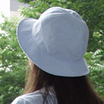 画像2: 盛夏服と共布の帽子（水色）